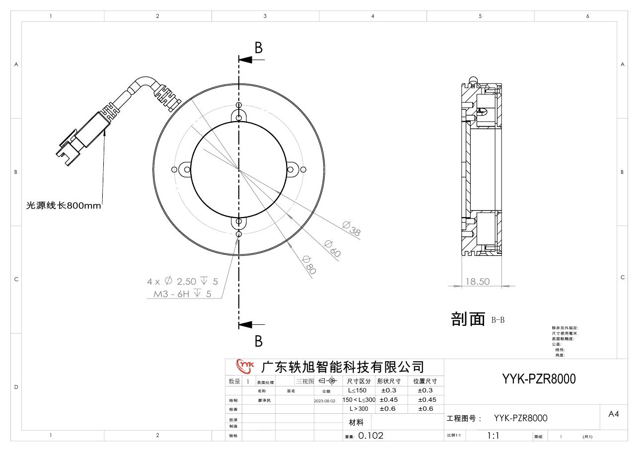 YYK-PZR8000 偏振环光源 尺寸图